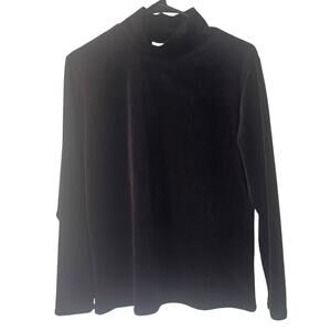 Kathie Lee Vintage 90s Size Medium Velvet Witchy Goth Grunge Mock Neck Top